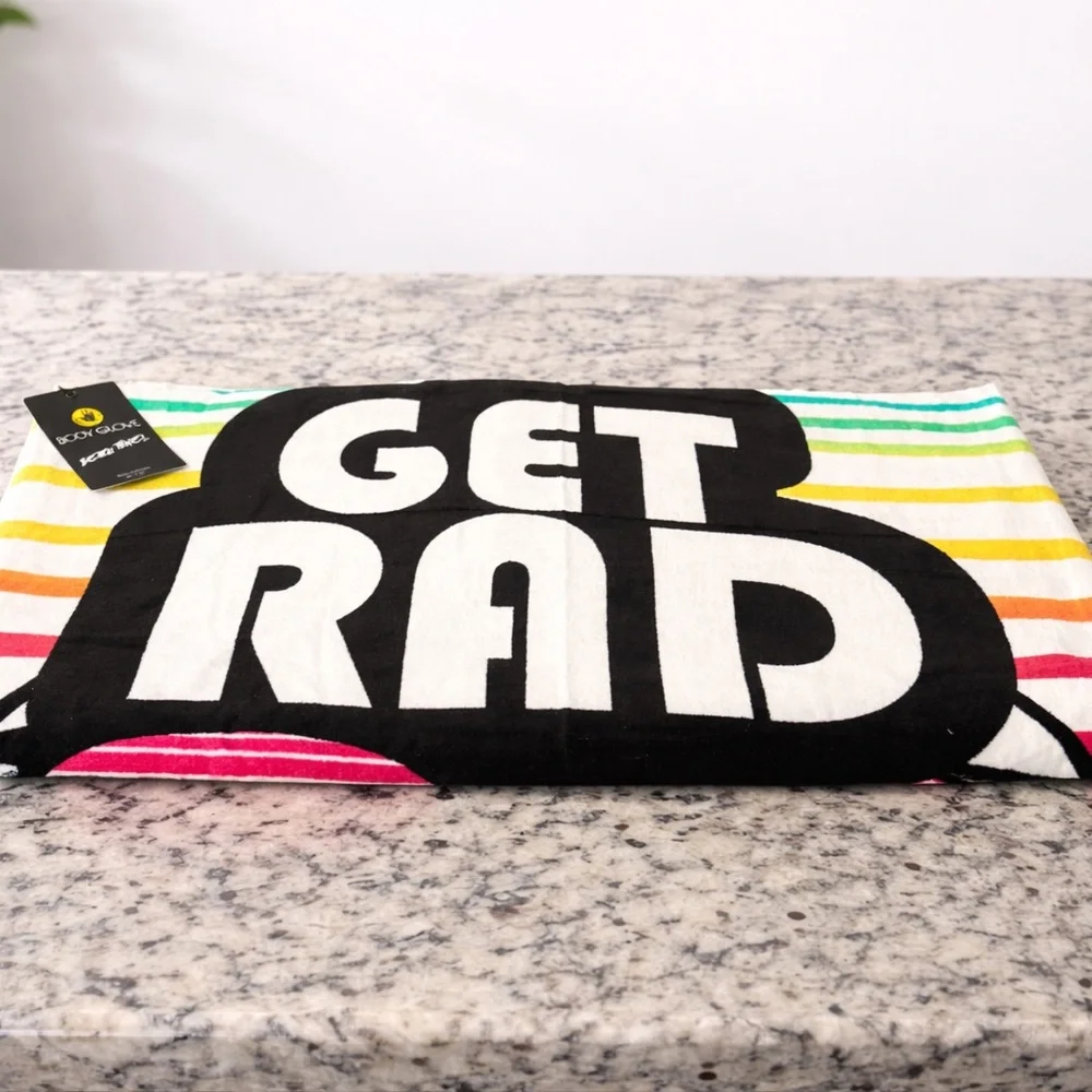 Body Glove 'Get Rad' Sunglasses Beach Towel - Multicolor Stripes Summer fun